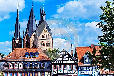 Gelnhausen â€“ historical old town in Germany Stock Photo